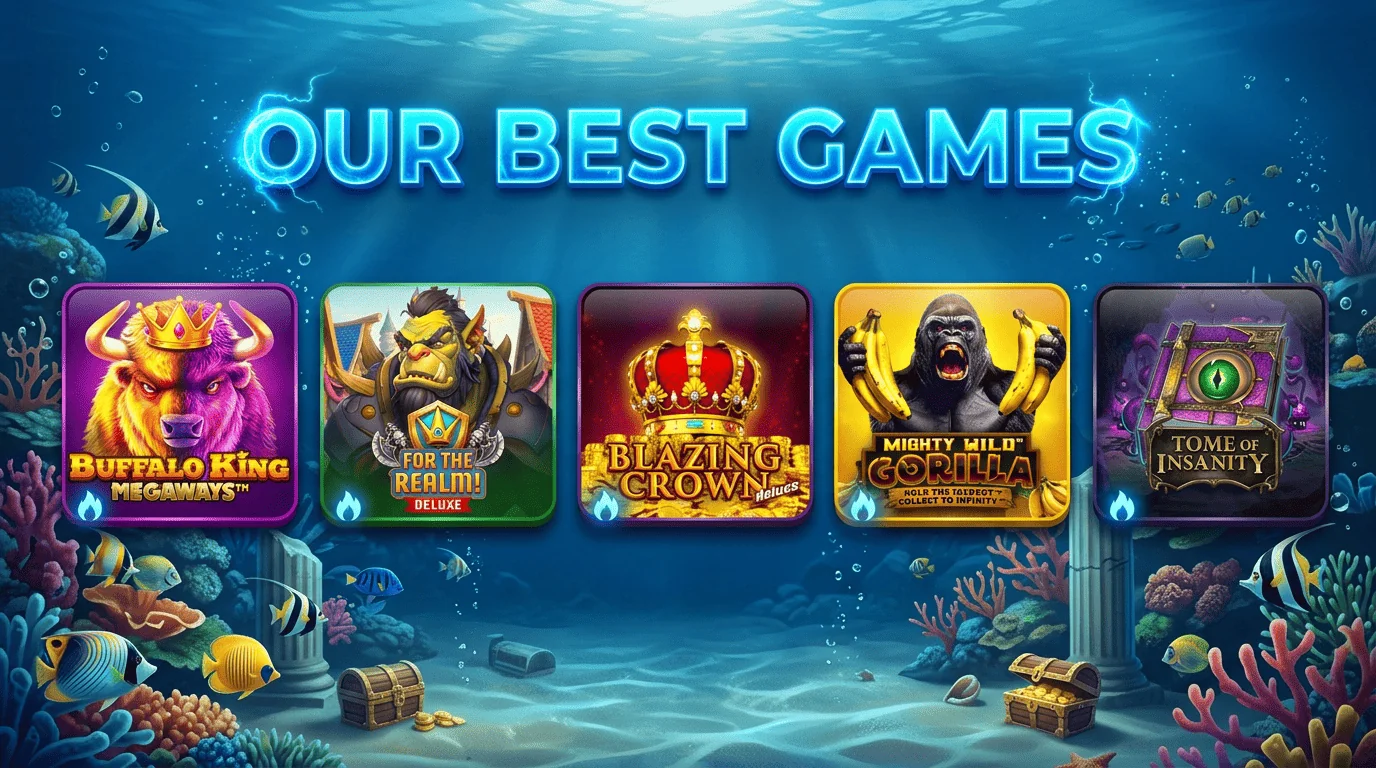 Online Casino Lobby mit Slots Jackpots und Live-Dealer-Spielen